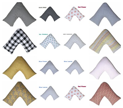 patterned v shaped pillow cases