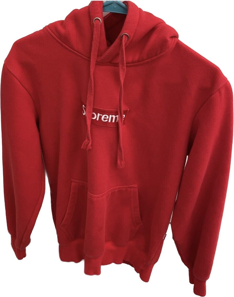 real red supreme hoodie