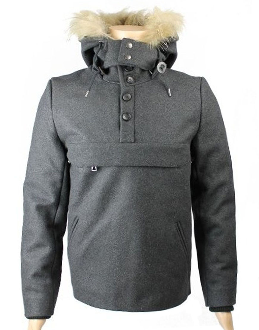 Eleven Paris Men's PIKUS Overhead Jacket Dark Grey (EPJK005a)