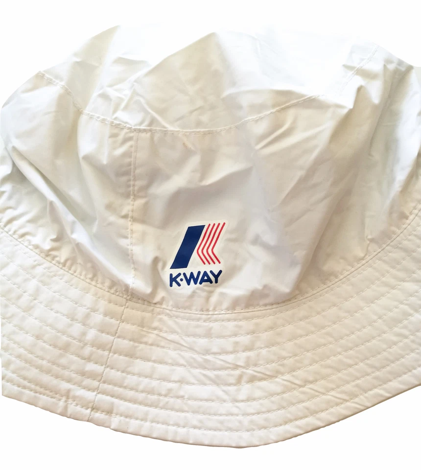 K-WAY bambina cappello alla pescatora in pvc antipioggia K001PN0 bianco - Immagine 3 di 4