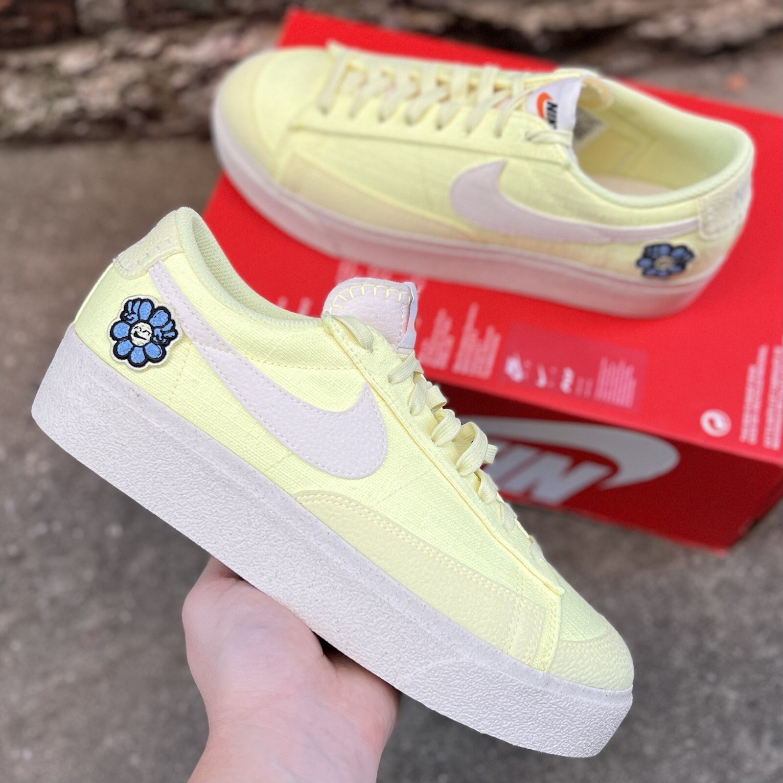 Size 9.5 - Nike Blazer Low Platform Next Nature Citron Flower Power 2022  NEW | eBay