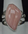 DESERT ROSE TRADING Pink Opal Freeform Sterling Silver Ring Size 10 — photo 1