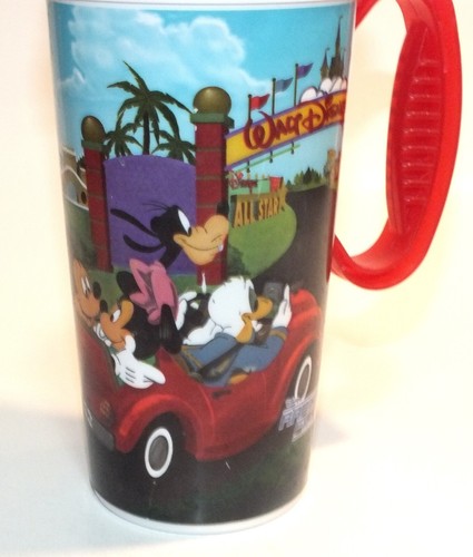 Disney Resorts Refillable Mug Travel Cup Walt Disney World Mickey Mouse Red Lid - Picture 8 of 24