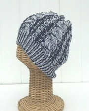 New Kids Winter Beanie Hat Knitted Dark blue / white Warm Soft F