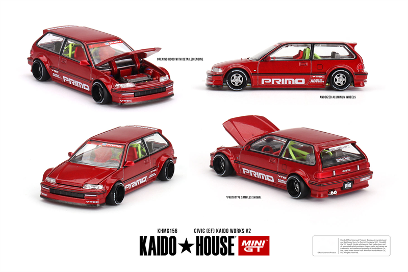 ミニカー 1/64 KAIDO HOUSE Honda CIVIC EF LTDEDN Kaido House Honda Civic (EF) Kaido Works LTDEDN (LA Diecast Club