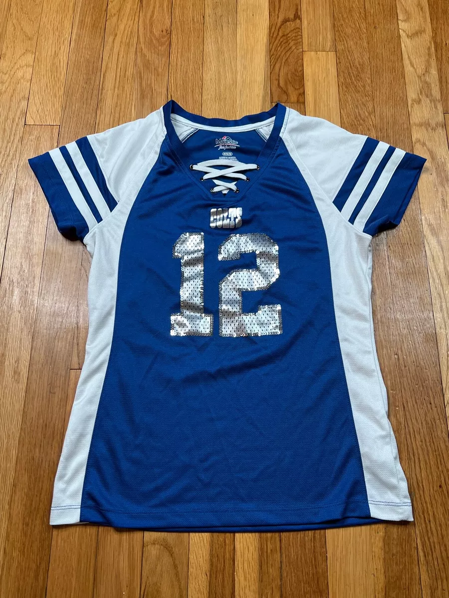 Majestic Colts Jersey Womens Medium Andrew Luck #12 NFL Football