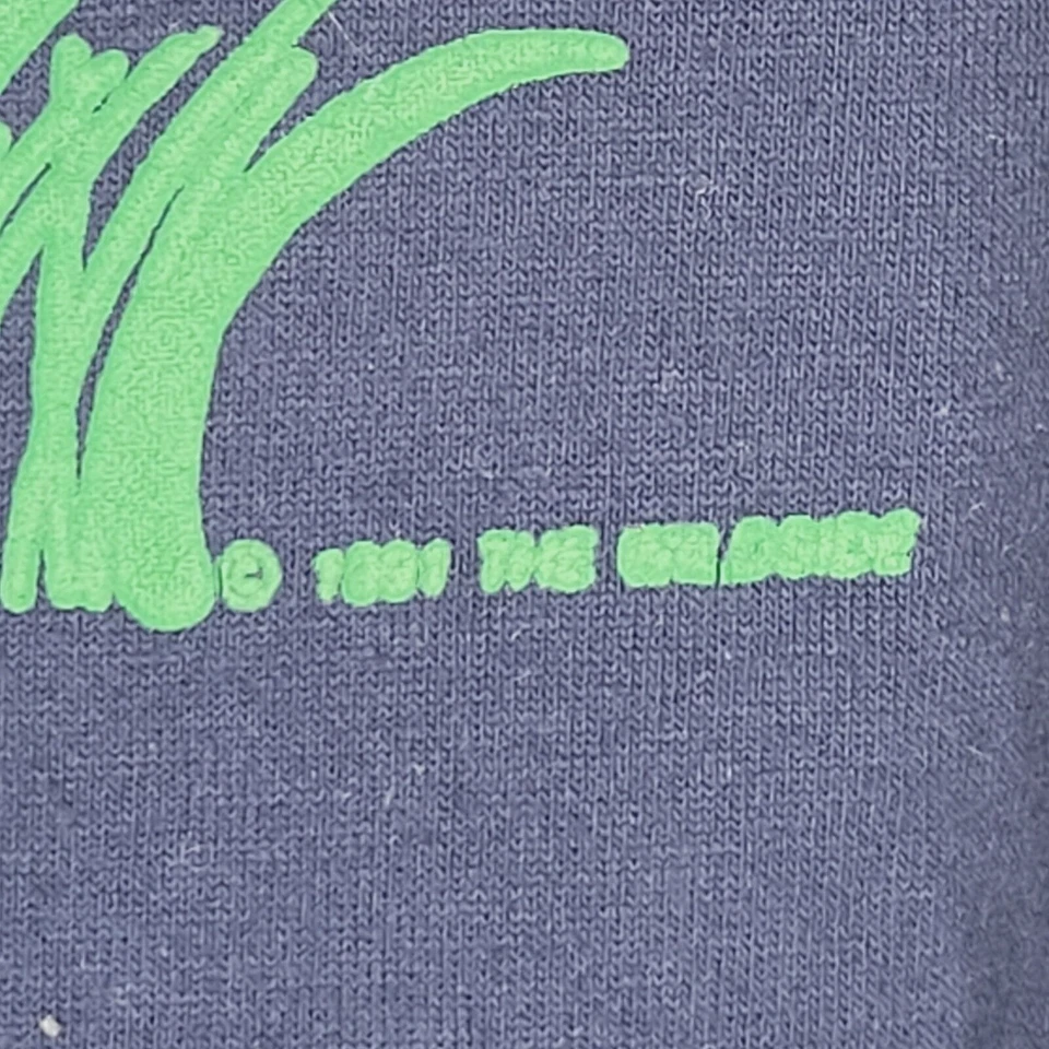 Camiseta Vintage Flor Margarita Azul Para Mujer XL Puntada Única Botánica Cuadrada EE. UU. 90s Foto 3 de 4