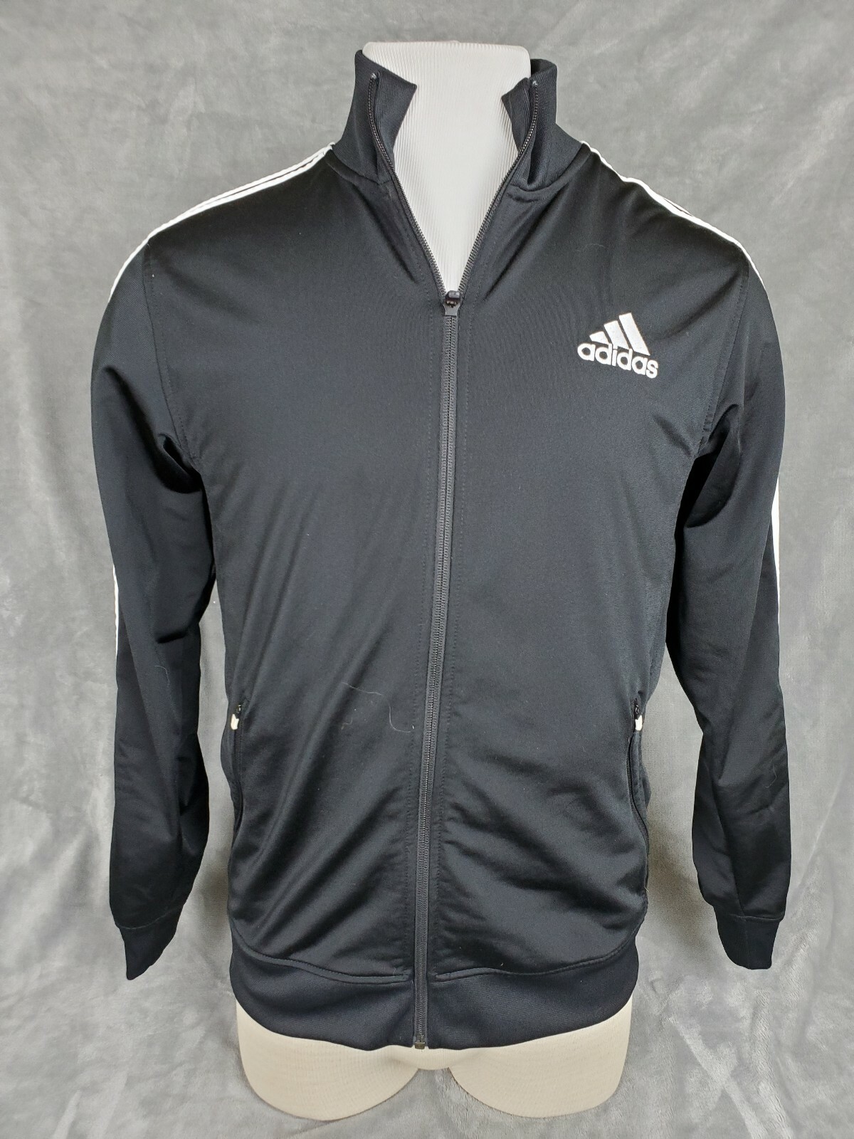 black adidas tracksuit jacket
