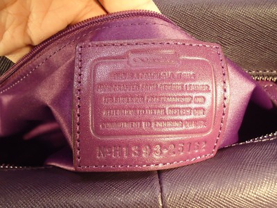 NWT COACH Madison Saffiano Madeline EW Satchel Silver Violet