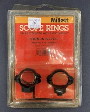 Millett Extra High Turn In Style Matte 1 In Rings Only. NO SCREWS