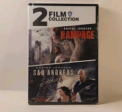 San Andreas / Rampage (DVD) Dwayne Johnson ''The Rock'' 2015 Warner Bros USA