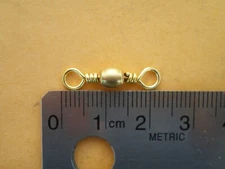100 PCS BRASS BARREL FISHING SWIVEL SIZE #7, 20 mm. 50 LBS. TEST/FITS DO-IT MOLD
