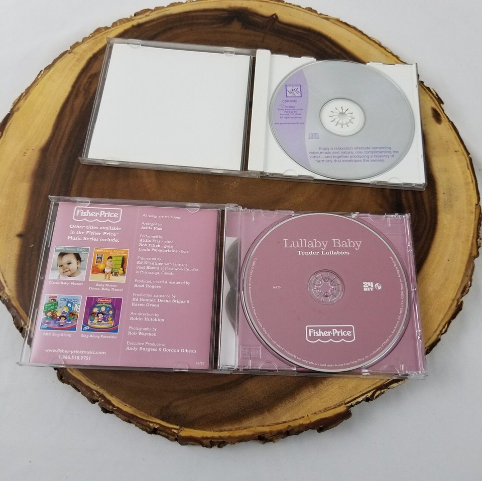 Lot Of 2 Lullaby Baby Tender Lullabies Fisher Price CD's Perfect