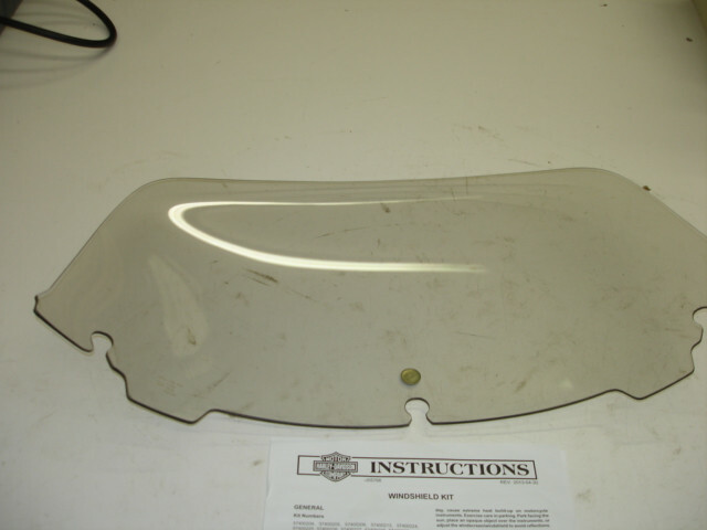 Harley Davidson Genuine OEM Windshield Kit w/ rolled edge P/N 