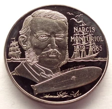 SPAIN CATALUNYA 5 ECU 1995 NARCIS MONTURIOL, FDC & COA. B19