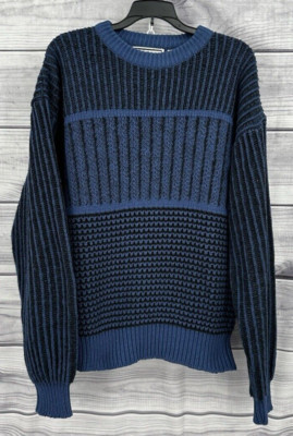 CHARTWELL VINTAGE 80'S / 90'S CREWNECK SWEATER Men's Size Large BLUE / BLACK
