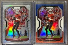 Tom Brady~Silver & Rd/Wht/Blue Prizm     2020 Prizm Football • [Lot/2]