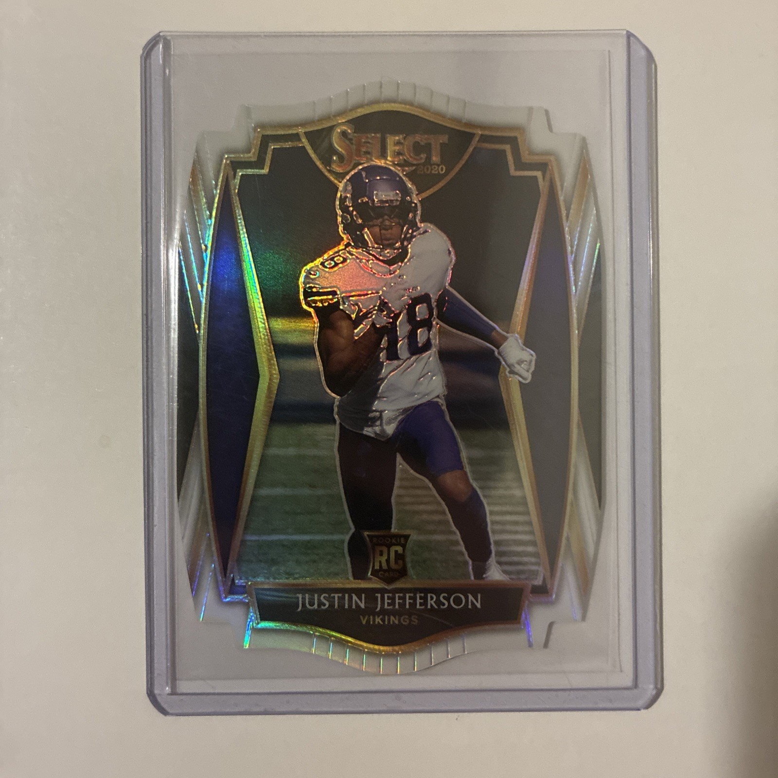 🔥2020 Panini Select #161 Justin Jefferson White Prizm Die Cut🔥