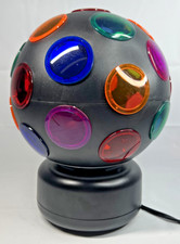 Rotating Multi Colored Spinning Disco Ball Party Light. Works Great Tested. K6