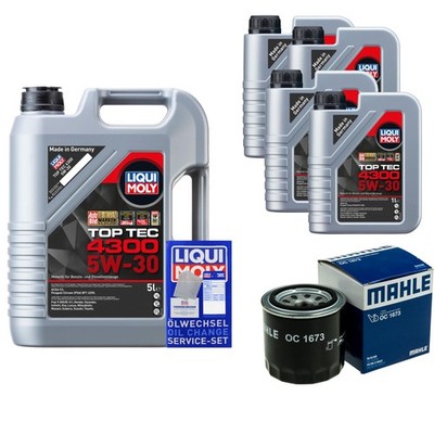 MAHLE Ölfilter 9 L Liqui Moly Top Tec 4300 5W-30 für Hyundai i30 FD 1.4
