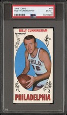 1969 TOPPS #40 BILLY CUNNINGHAM PSA 6