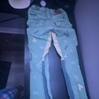 H&M Men’s Green Skinny Jeans Size 34 Letter Print Cotton Denim Mid Rise — photo 2