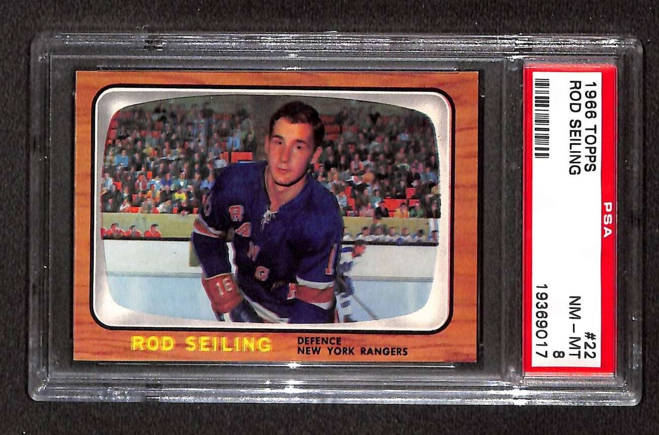 Rod Seiling #22 Hockey Cards 1966 Topps trading card — raw and PSA graded price guide