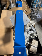 Blue Metal Conveyor Mounting Bracket & Support Assembly Industrial Part