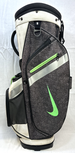Nike Sport Cart IV Golf Cart Bag 14 Way Divider Gray White Black Green + Cover