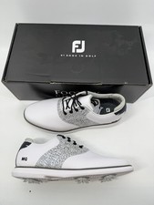 Footjoy Myjoys Premiere Series Saddle Golf Shoes Womens White MG 8.5 Medium