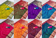 Stunning Look Soft Paithani Silk Saree With Blouse For Reception Wear