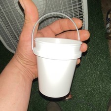 White Plastic Bucket with Handle