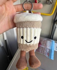 Jellycat Amuseables Coffee-to-Go Bag Charm NWT Dust Bag Gift