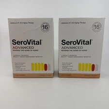 SeroVital Advanced Anti-Aging 2 PACK 120+60 Supplements SEALED EXP 2027