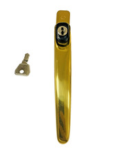uPVC Inline Window Handle Double Glazing with Key 12mm Spindle-Gold by Hoppe