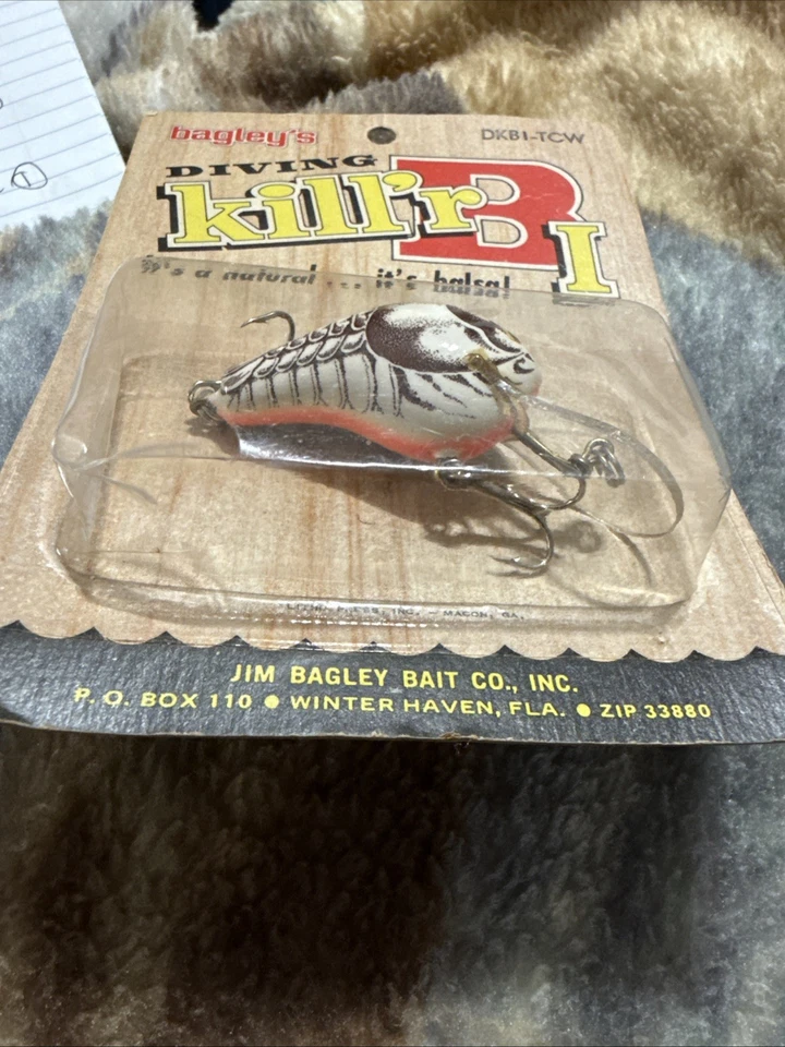 Lagostim vintage Bagley’s Diving Kill’r B1 DKB1-TCW True Life branco  - Imagem 2 de 2