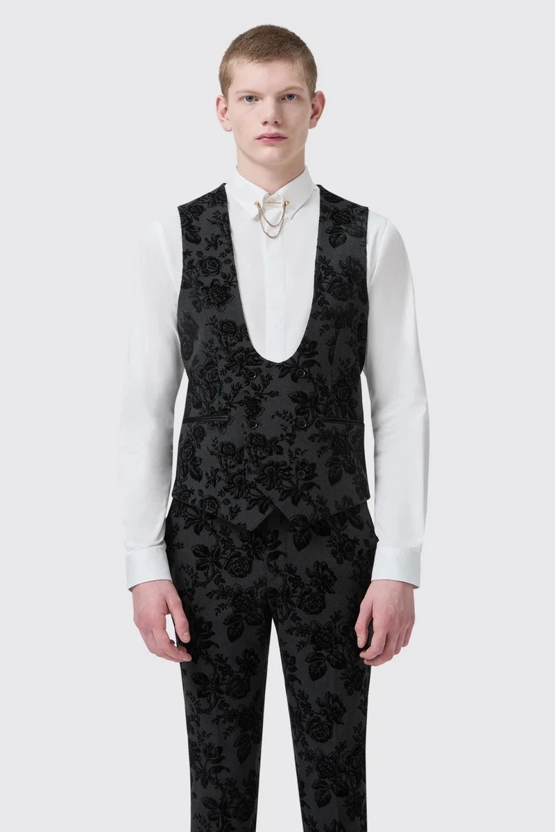 Gilet doppiopetto in maglia in cotone seta e cashmere
