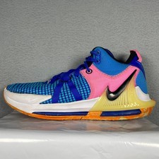 Nike LeBron Witness 7 Mens Size 8 Blue Pink Basketball Shoes DM1123-400