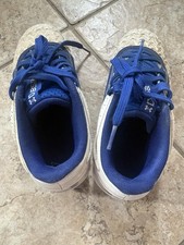 Under Armour Kids Blue and White Baseball Cleats- youth 1.5