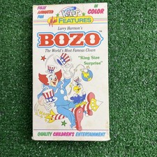 Vintage Larry Harmon's BOZO The Worlds Most Famous Clown King Size Surprise VHS