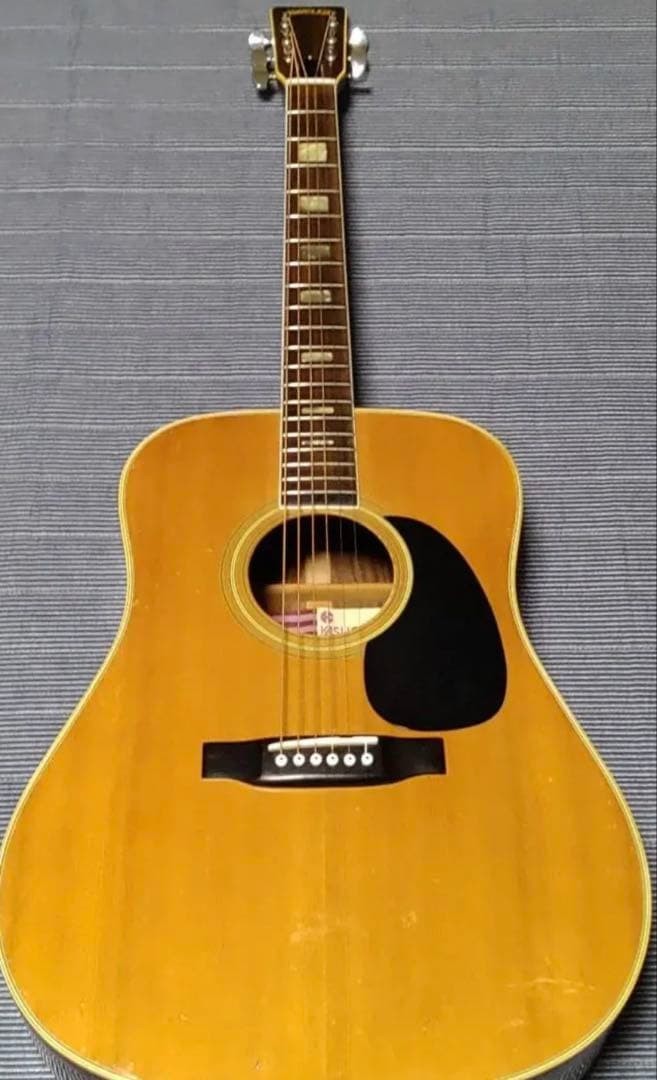 Acoustic Guitar Kasuga D-612 Rosewood Fingerboard Natural Japan