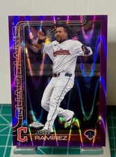 2025 Topps Chrome Jose Ramirez Purple Refractor /250 Guardians #12
