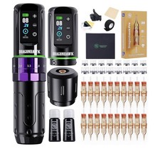 Dragonhawk L3 Tattoo Kit, Cordless/Cord Complete Tattoo Gun Kit Pen Machine