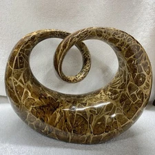 Modern Twisted Circle “Freeform Sculpture”Art Home Decor Earthtones Art DECO C16