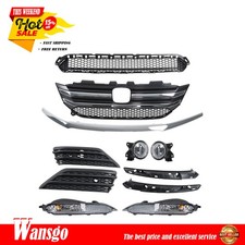 For Honda Pilot Elite Touring 2016-2018 Front Upperlower Grille And Headlights