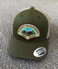 Twin Peaks Hat Sheriff SnapBack Mesh Cap Handcrafted to Order from Florida