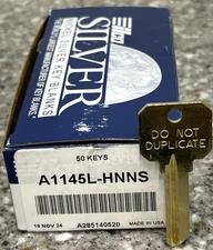 50 PACK Kaba Ilco DND Key Blank F/ Schlage 6 Pin Nickel Silver A1145L-HNNS KEYS