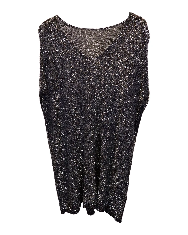 Mini vestido feminino Saint Laurent enfeitado com lantejoulas preto M