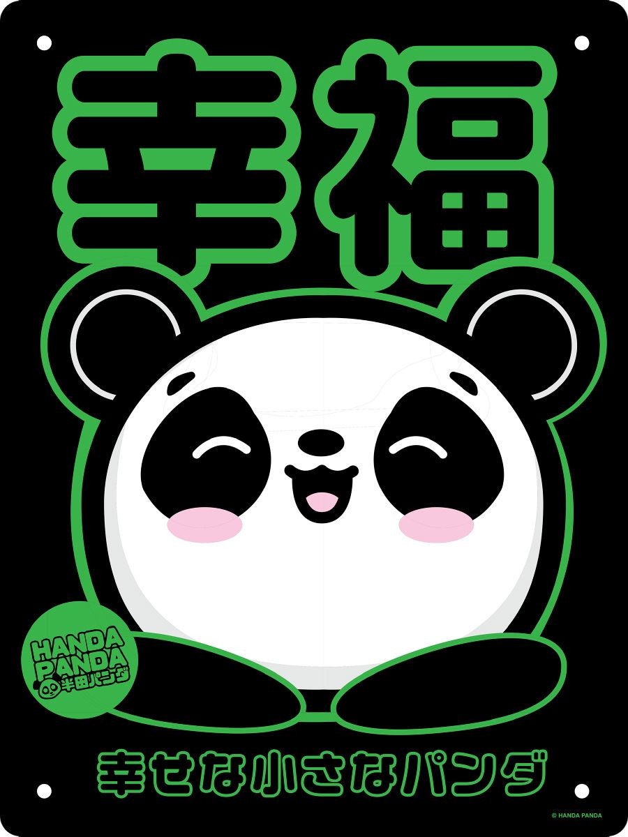 Handa Panda Happiness Mini Tin Sign