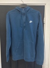 Nike Men’s Quarter Zip Hoodie Pullover Size Medium Blue